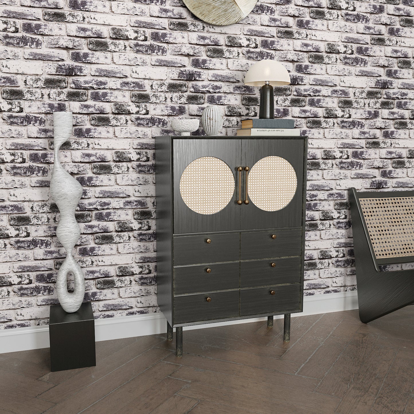 VaryPaper Grey Brick Wallpaper