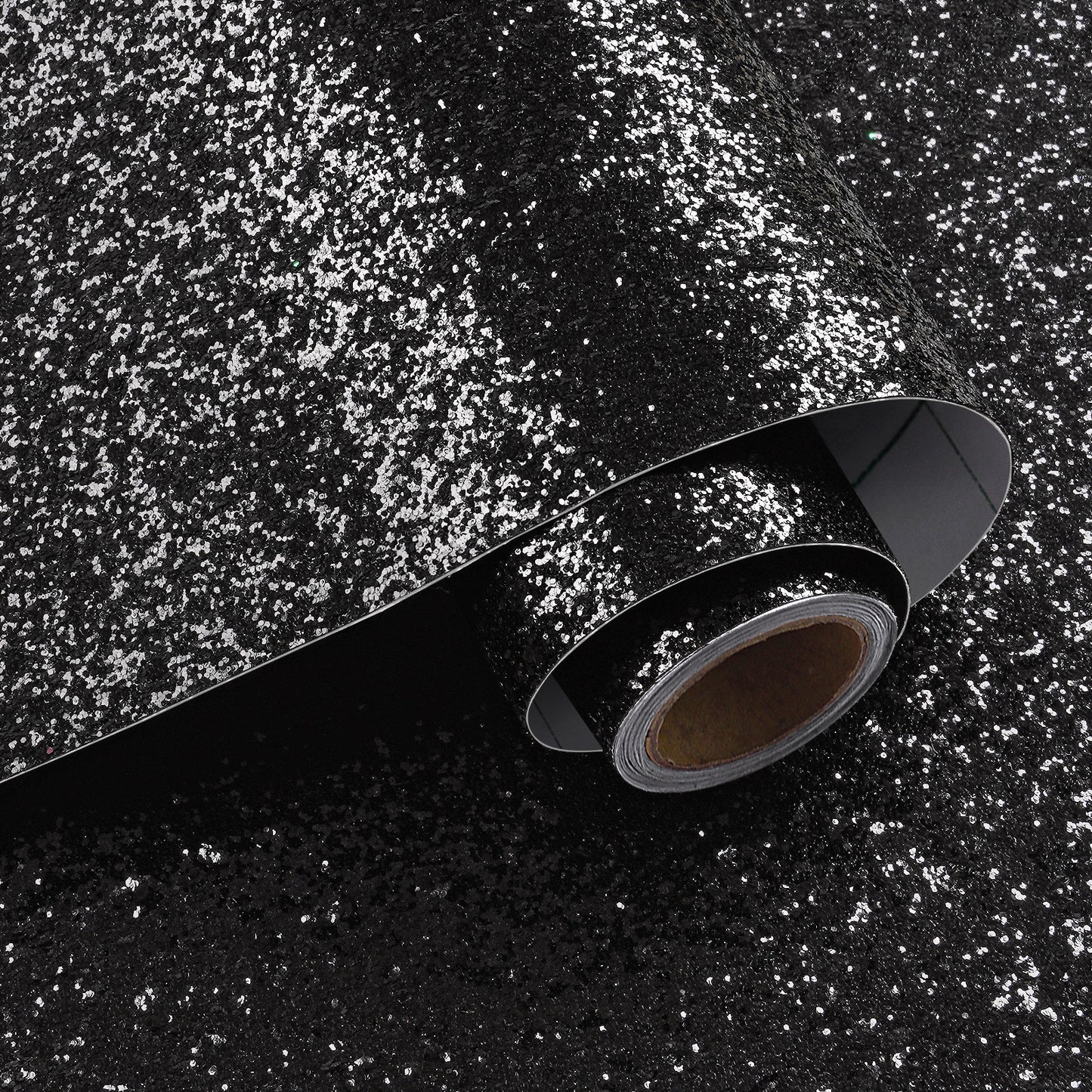 VaryPaper Black Chunky Glitter Wallpaper