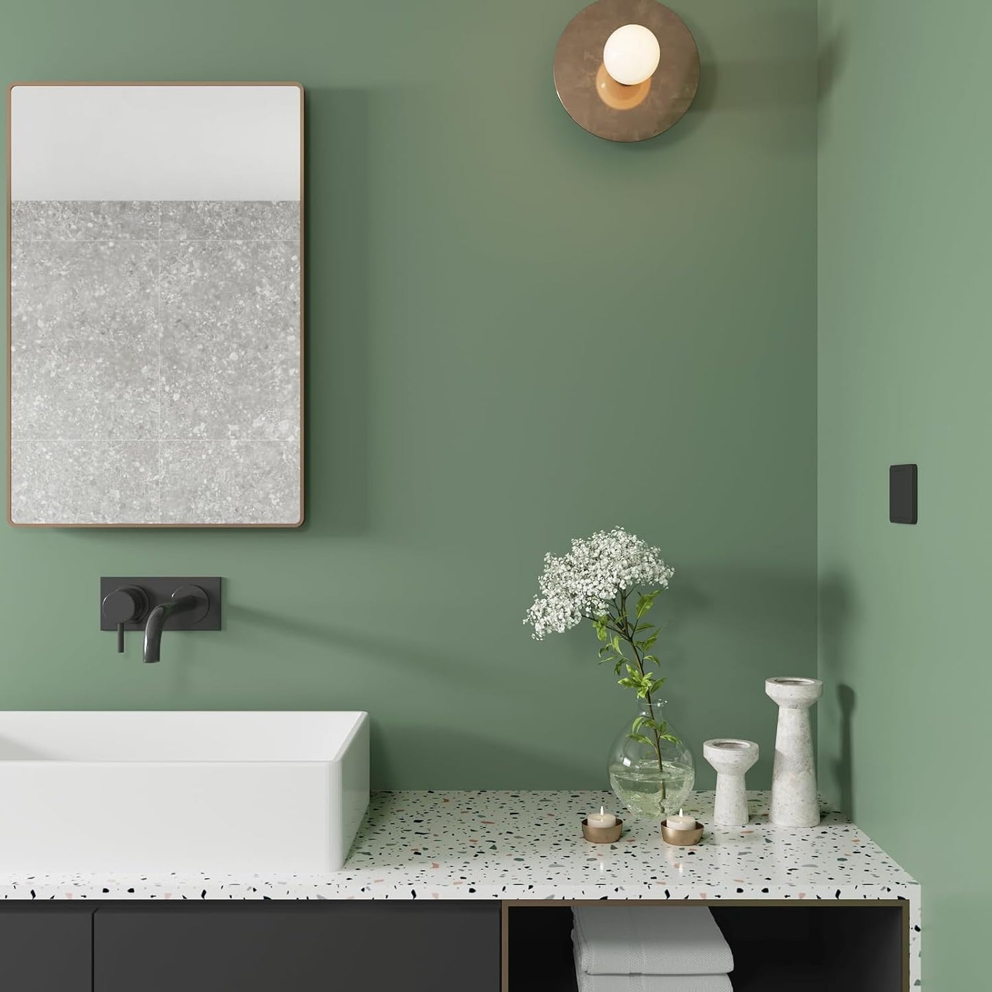 VaryPaper Thick Light Sage Green Peel and Stick Wallpaper