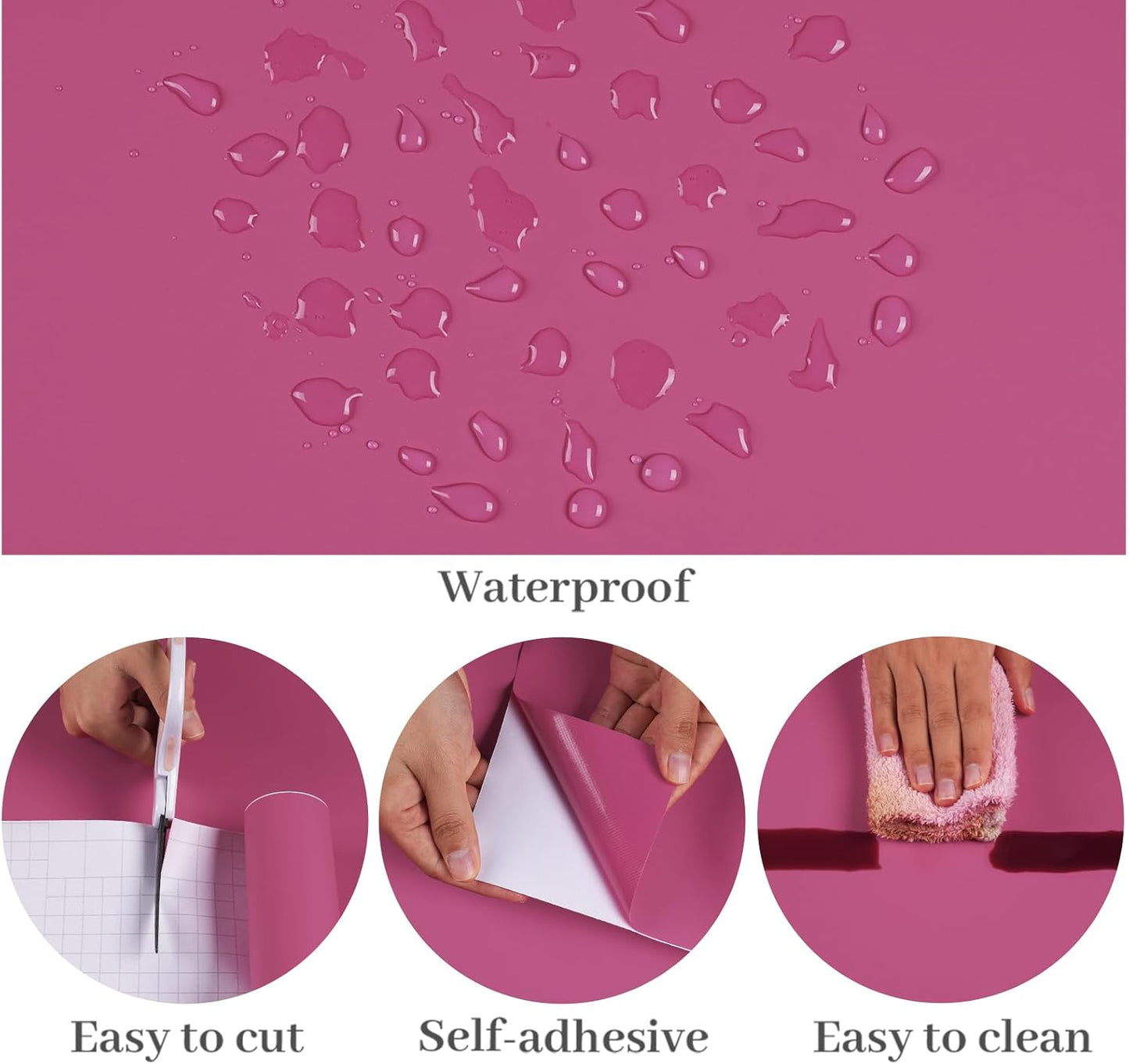 VaryPaper Hot Pink Contact Paper Skin-friendly