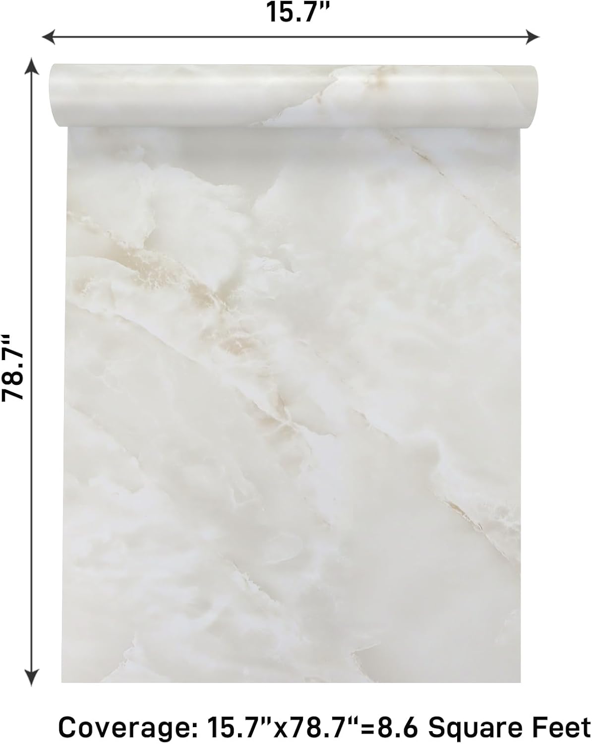 VaryPaper Matte Cream Marble Contact Paper