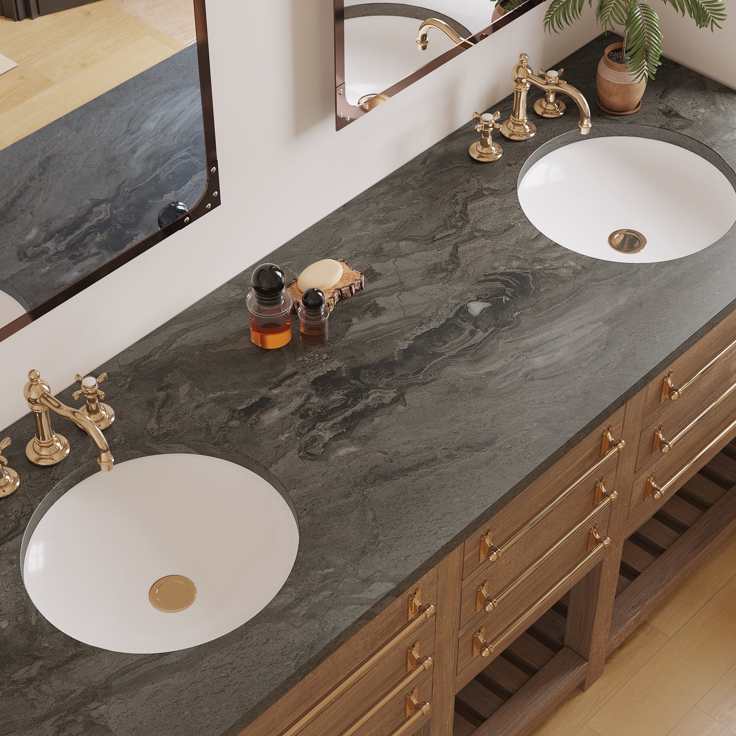 VaryPaper Dark Smoky Brown Marble Contact Paper
