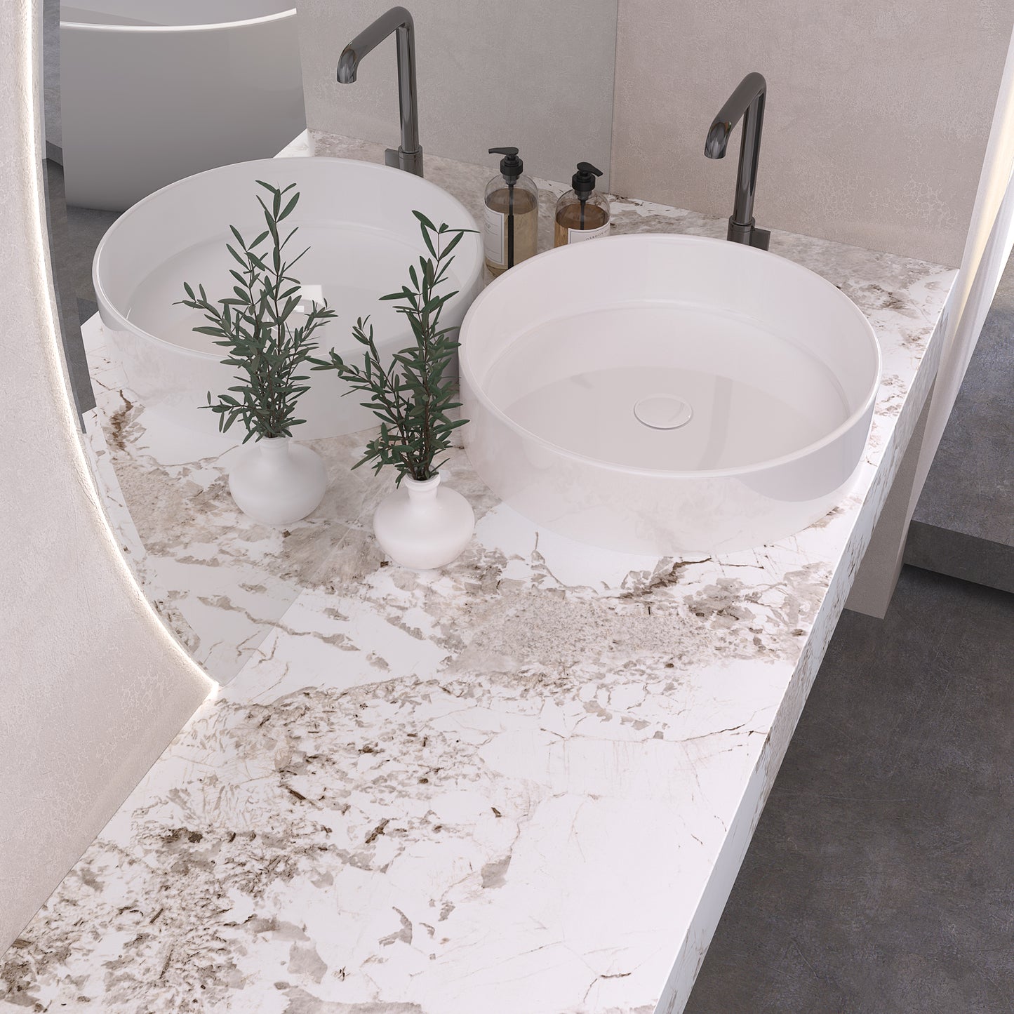 VaryPaper Light Brown Marble Contact Paper