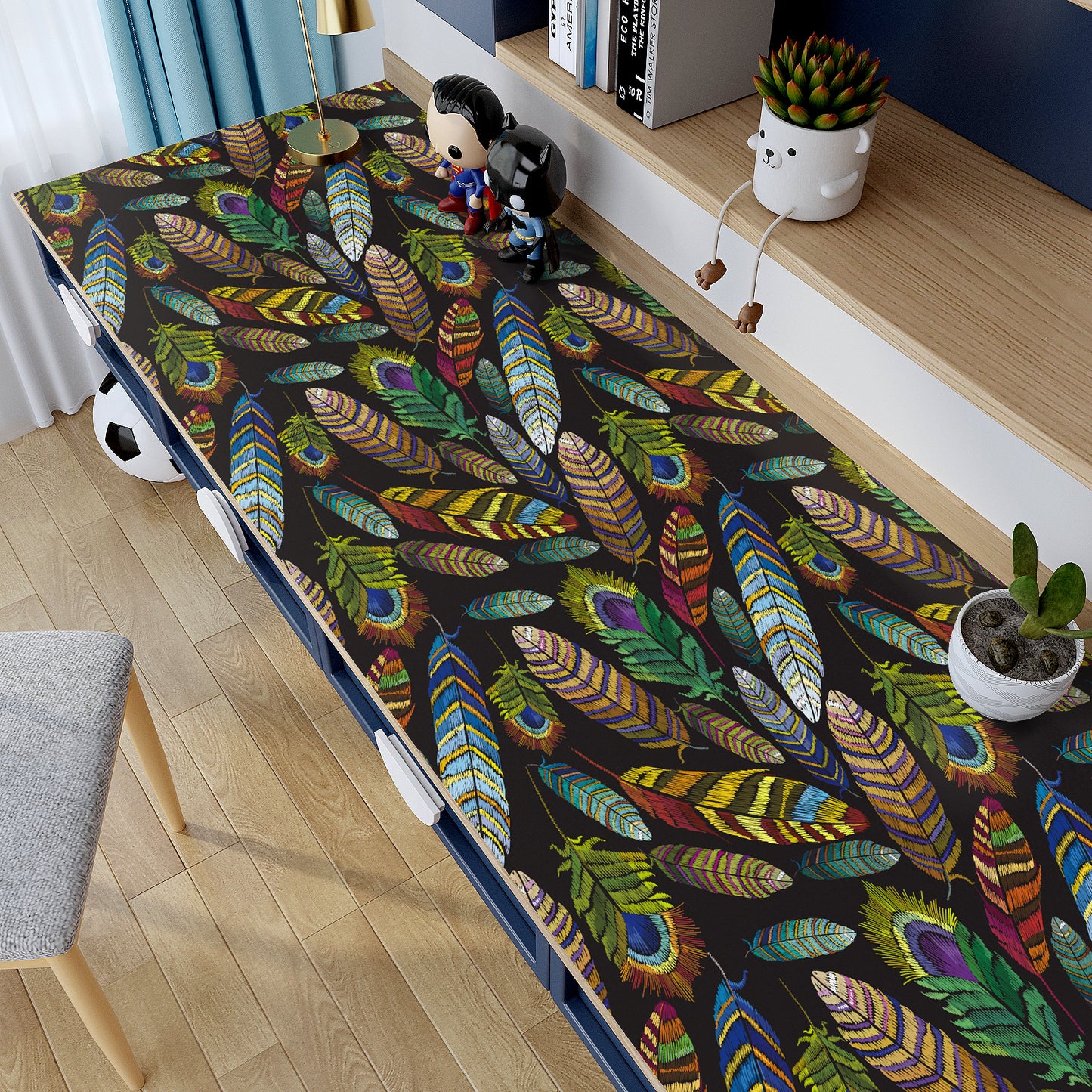 VaryPaper Colorful Bird Peacock Feather Wallpaper