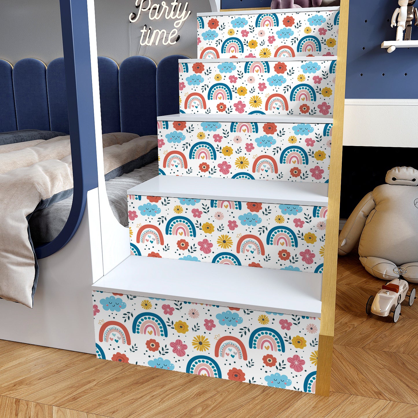 VaryPaper Cute Floral Rainbow Wallpaper