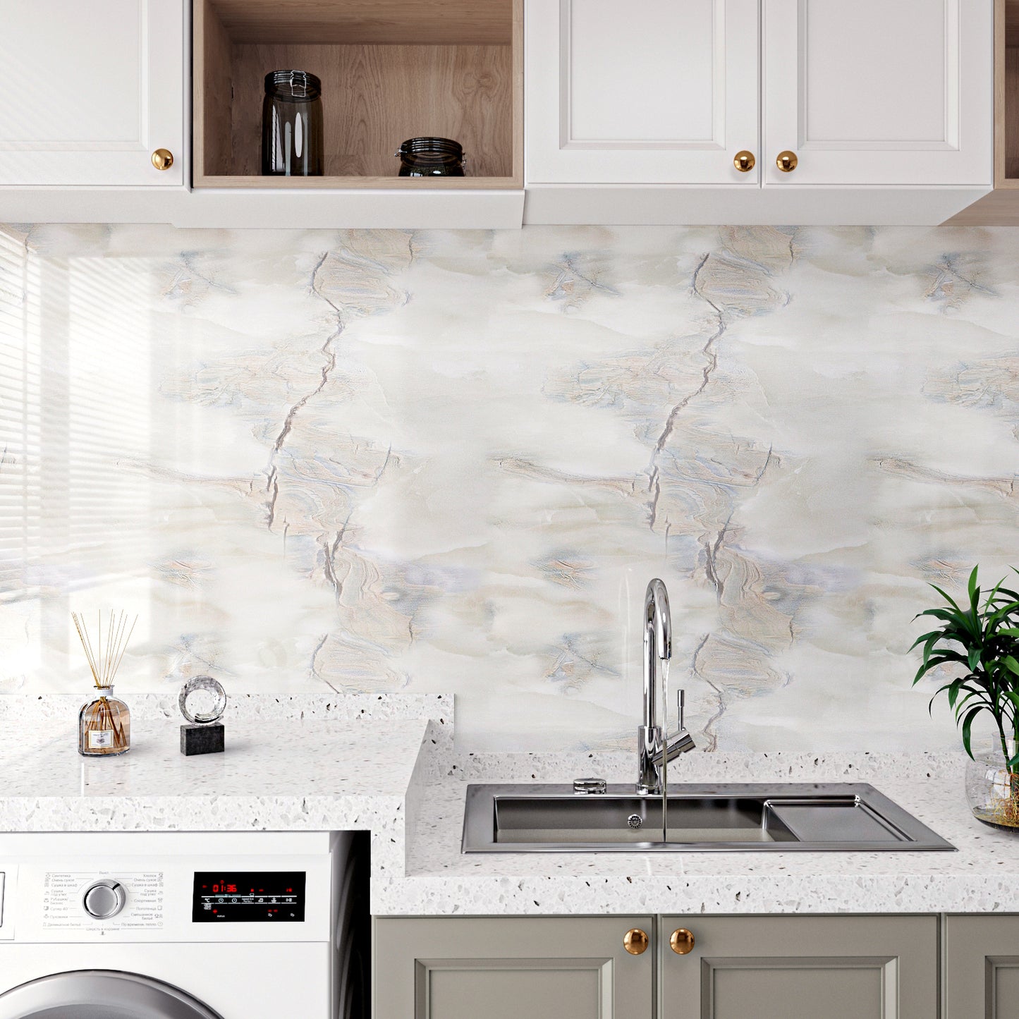 VaryPaper Grey White Marble Contact Paper