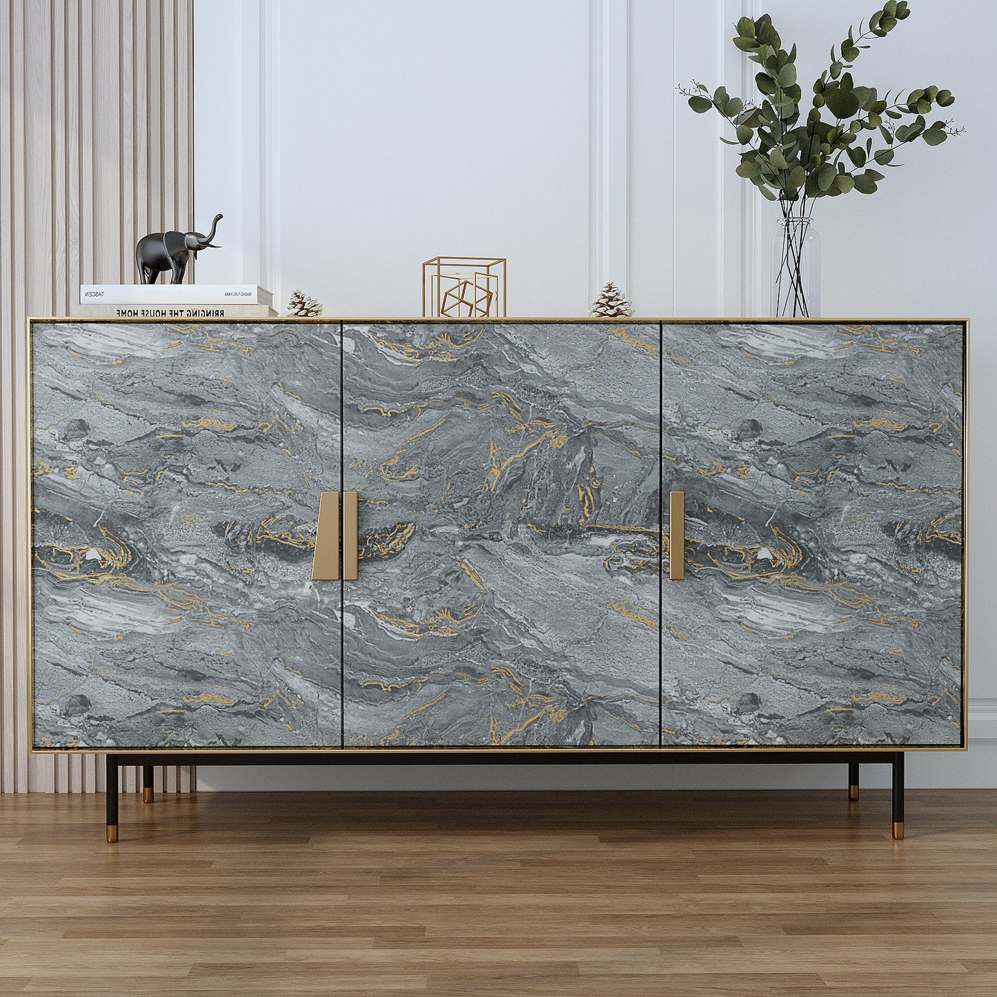 VaryPaper Matte Grey Marble Contact Paper
