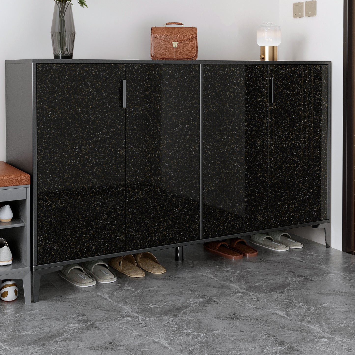 VaryPaper Black Gold Granite Contact Paper