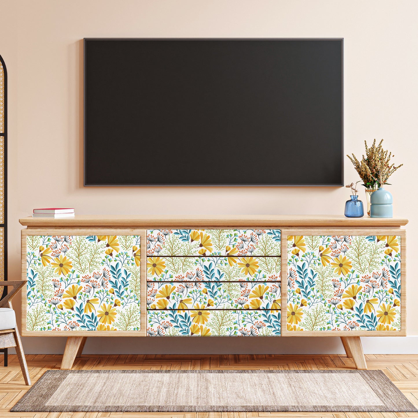 VaryPaper Boho Moss Leaf Floral Wallpaper