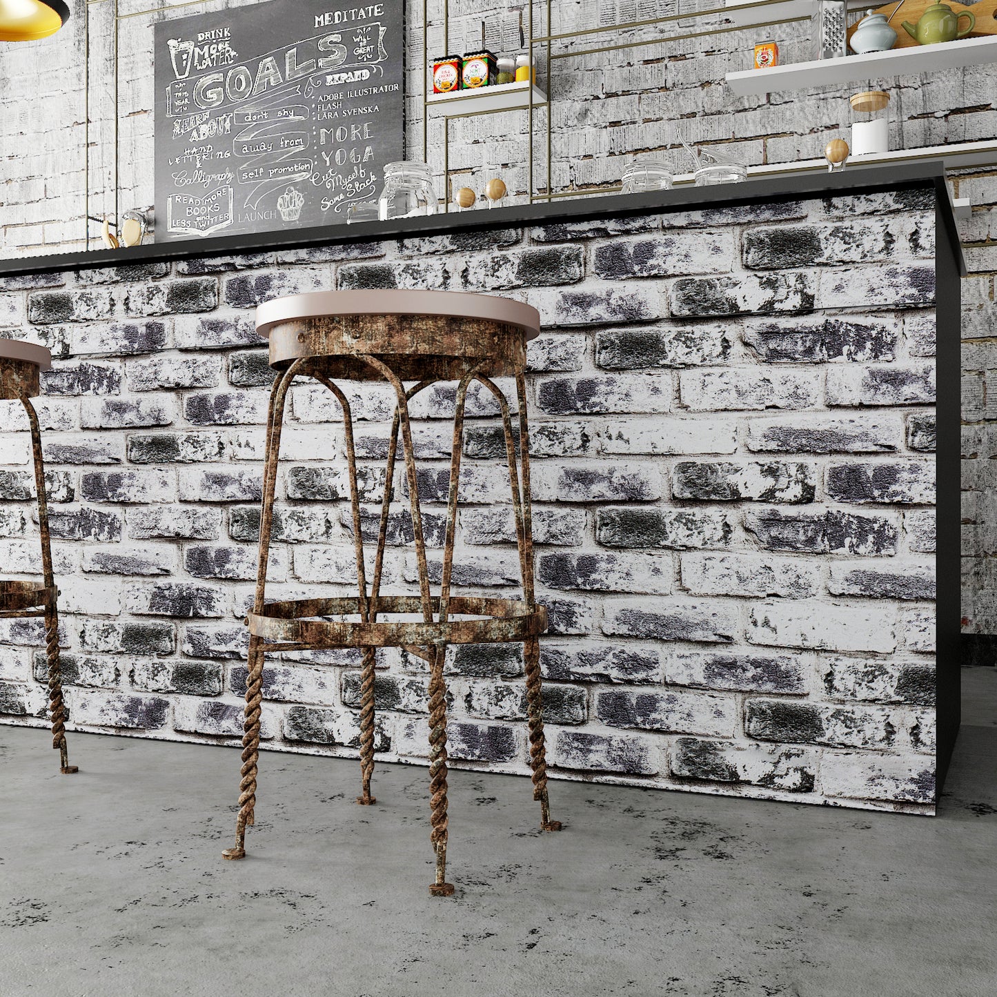 VaryPaper Grey Brick Wallpaper