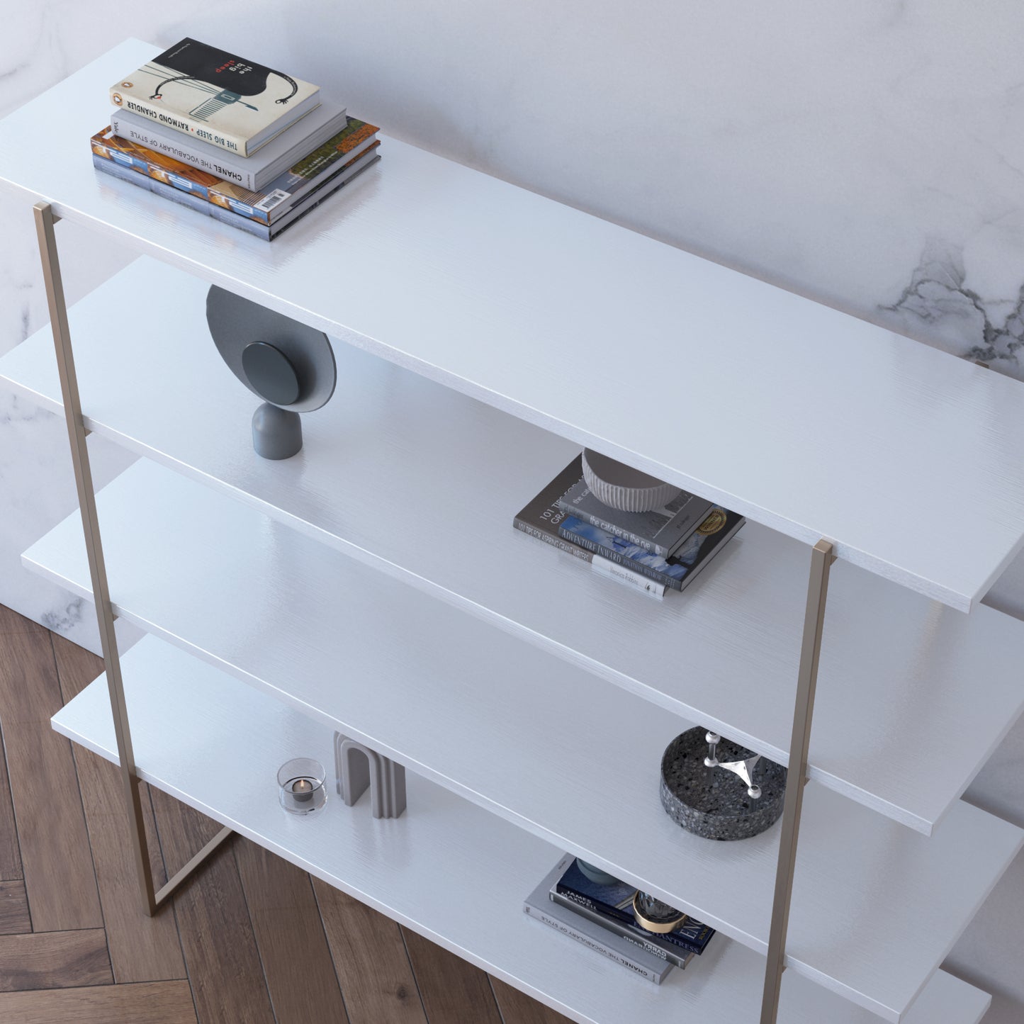 VaryPaper Lustre White Brushed Stainless Steel Contact Paper