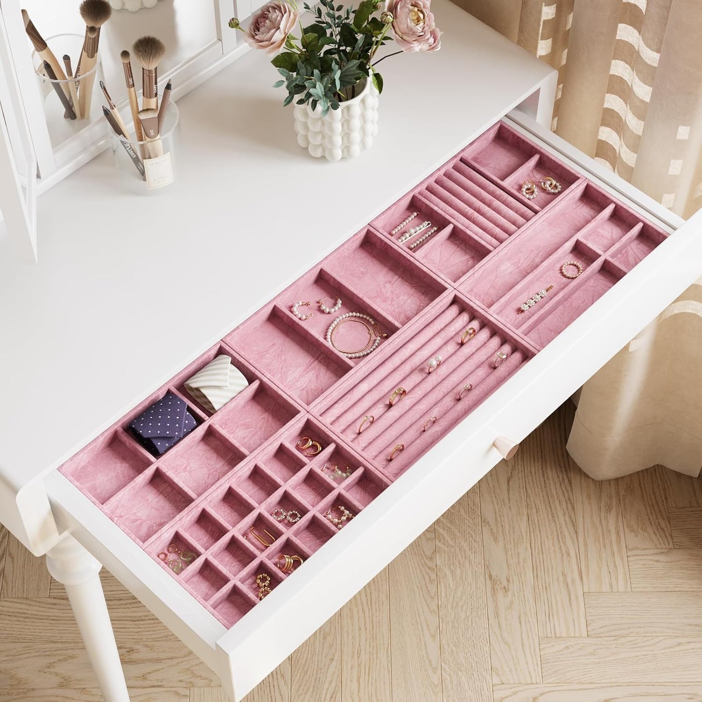 VaryPaper Coral Pink Velvet Flocking Contact Paper