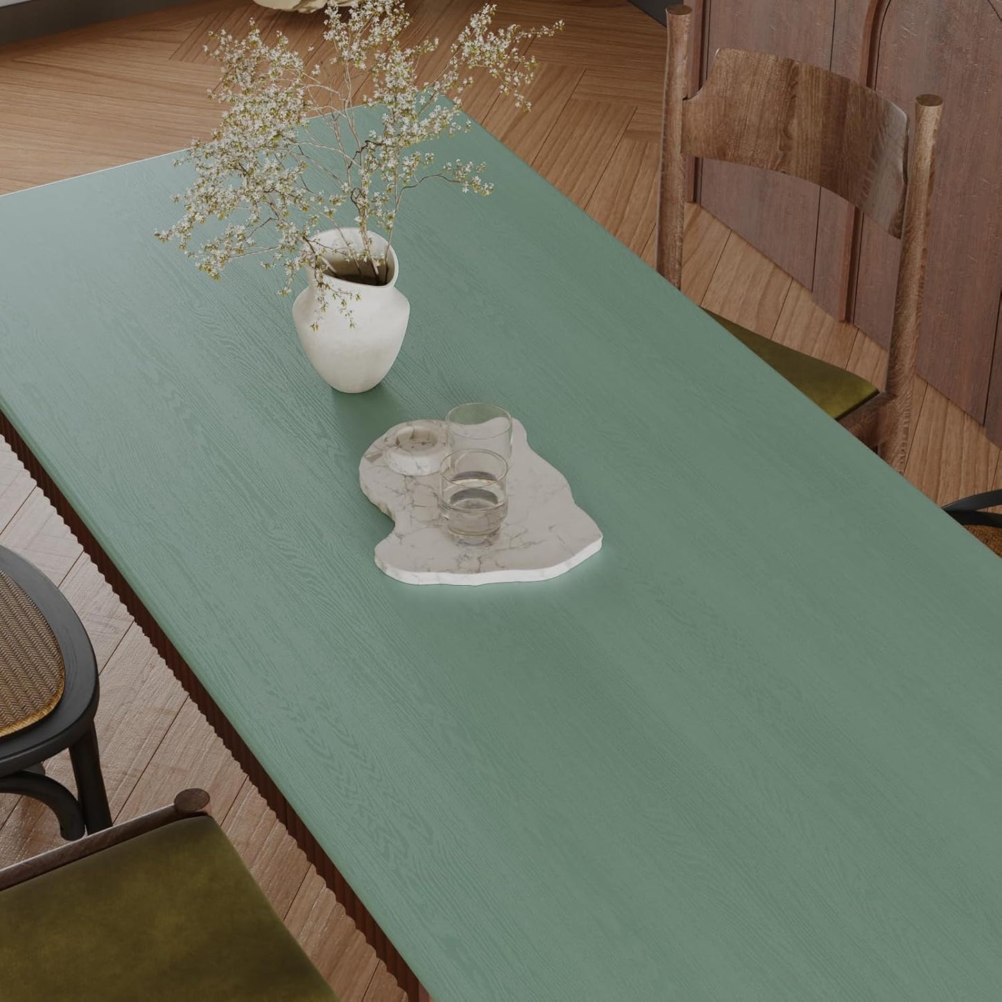 VaryPaper Rustic Green Wood Contact Paper