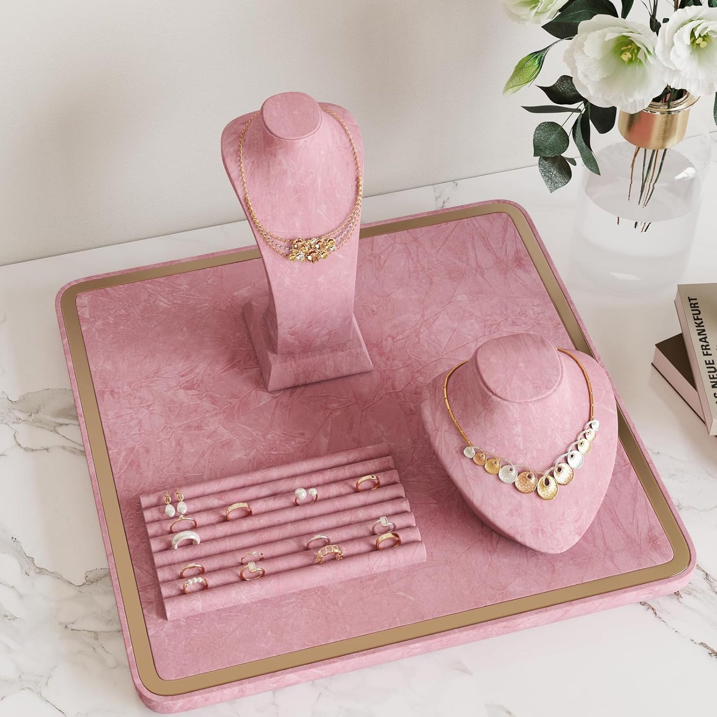 VaryPaper Coral Pink Velvet Flocking Contact Paper