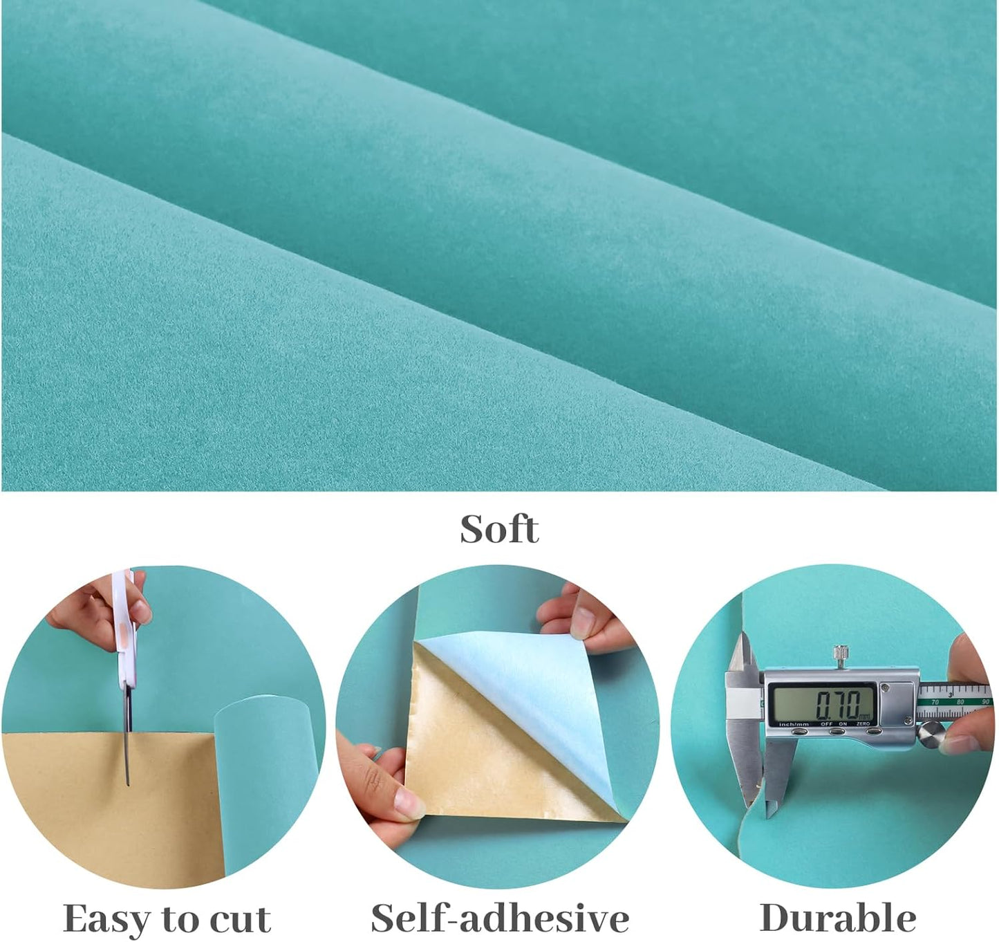 VaryPaper Aqua Blue Velvet Wallpaper