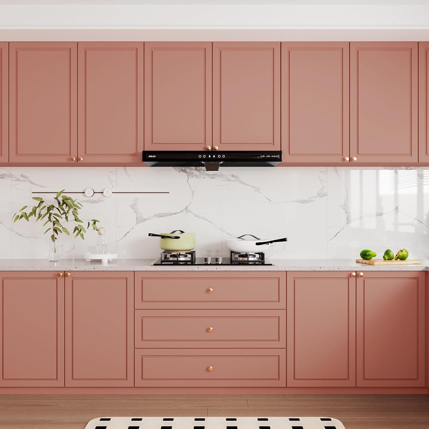 VaryPaper Thick Matte Peach Pink Peel and Stick Wallpaper