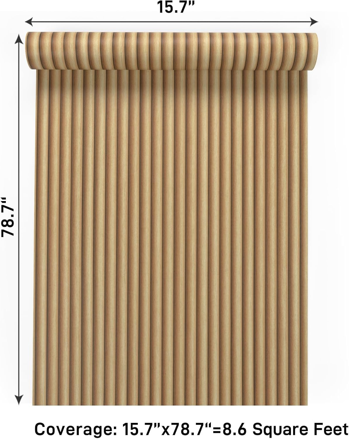 VaryPaper Rounded Wood Slat Wallpaper