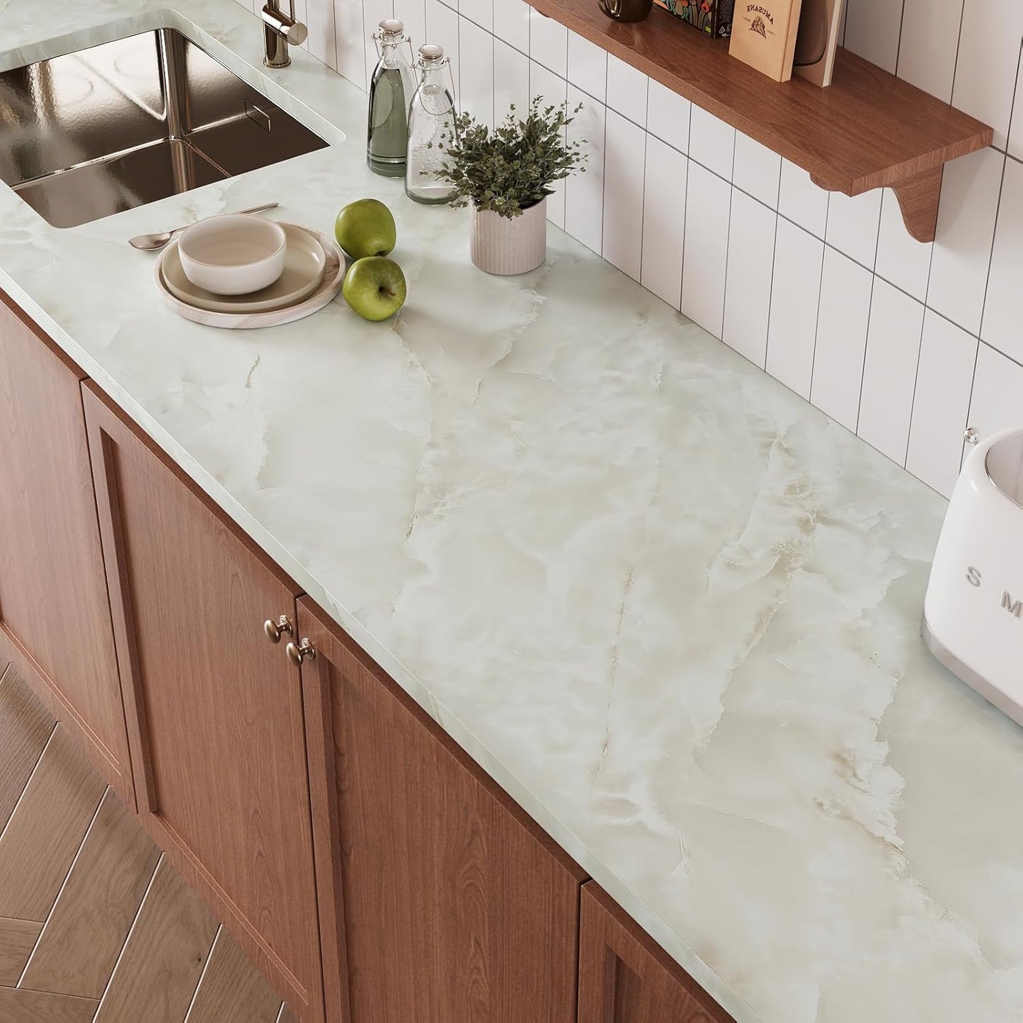 VaryPaper Matte Cream Marble Contact Paper