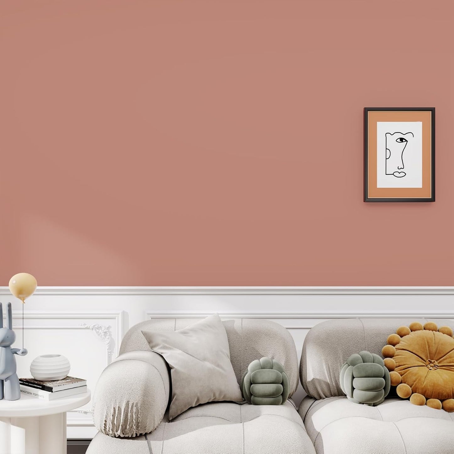 VaryPaper Thick Matte Peach Pink Peel and Stick Wallpaper