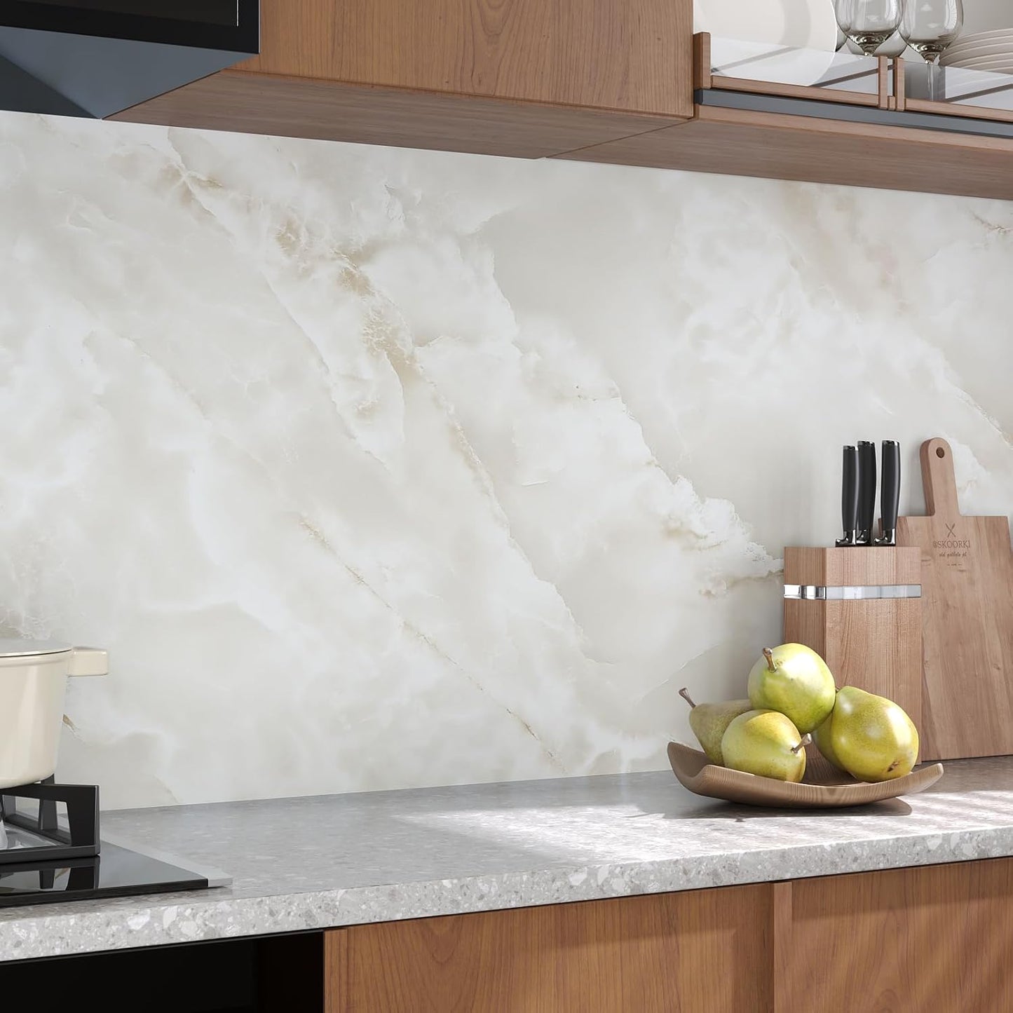 VaryPaper Matte Cream Marble Contact Paper