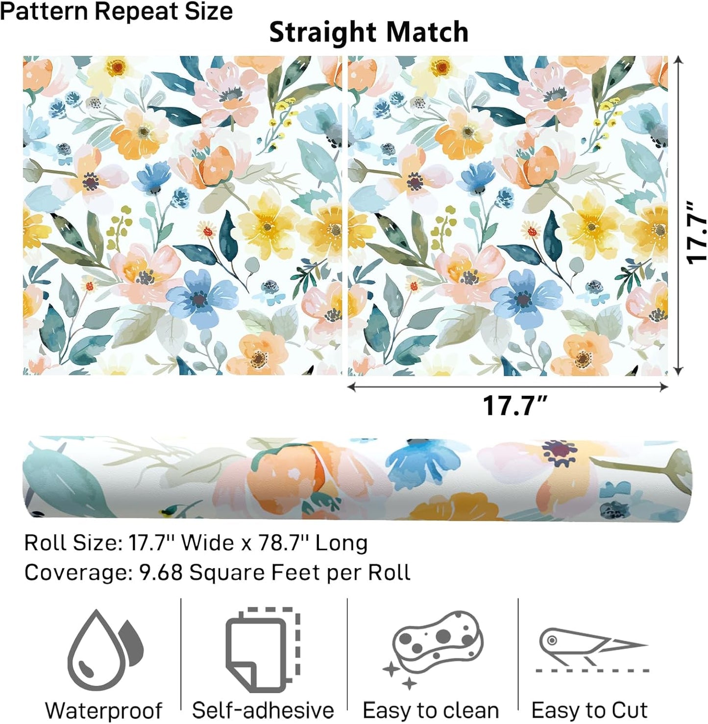 VaryPaper Cute Watercolor Floral Wallpaper