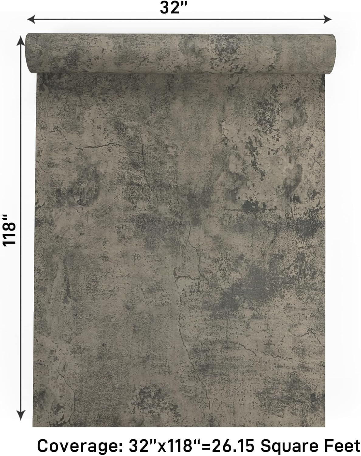 VaryPaper Thick Weathered Concrete Wallpaper
