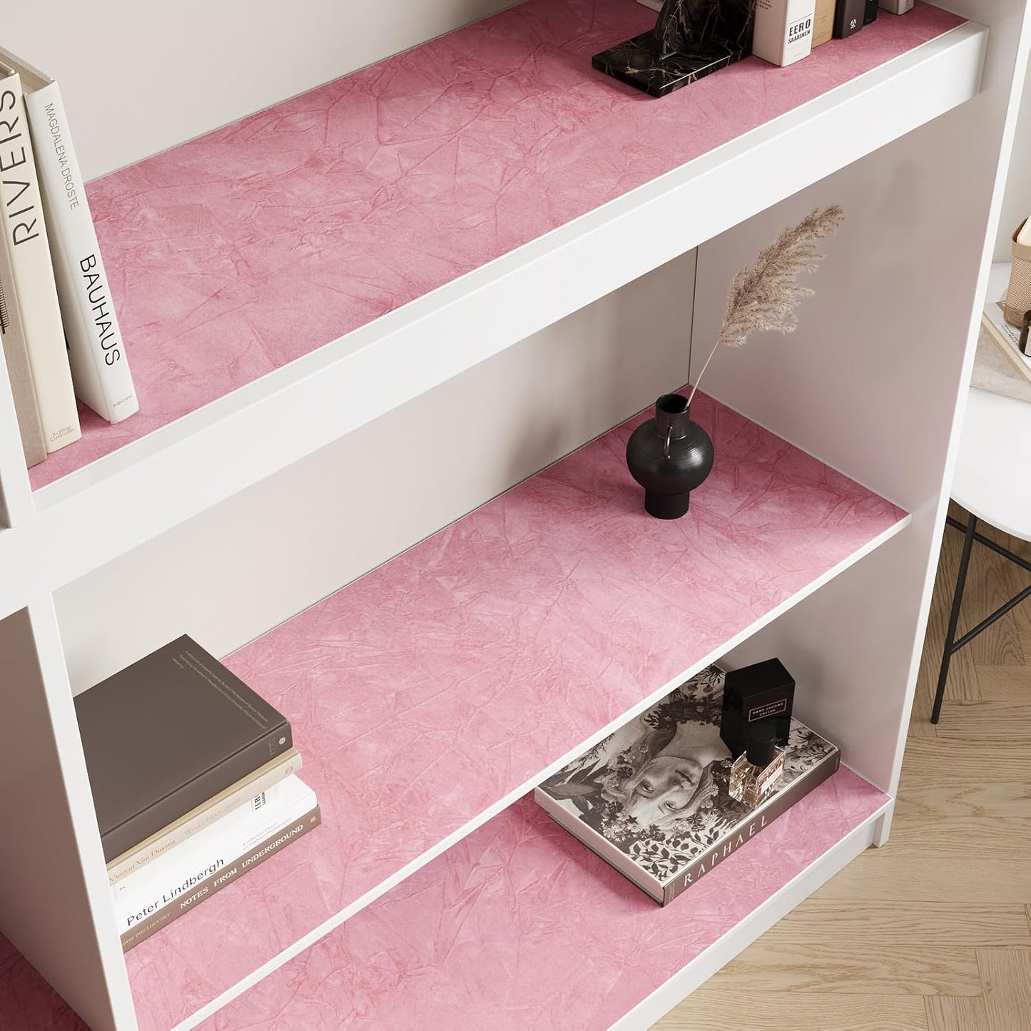 VaryPaper Coral Pink Velvet Flocking Contact Paper