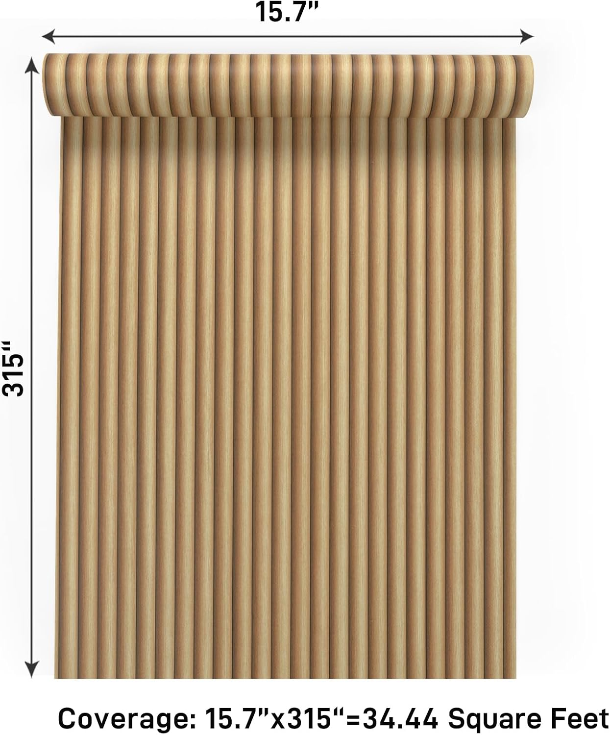 VaryPaper Rounded Wood Slat Wallpaper
