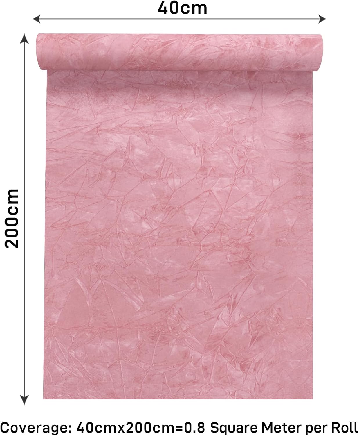 VaryPaper Coral Pink Velvet Flocking Contact Paper