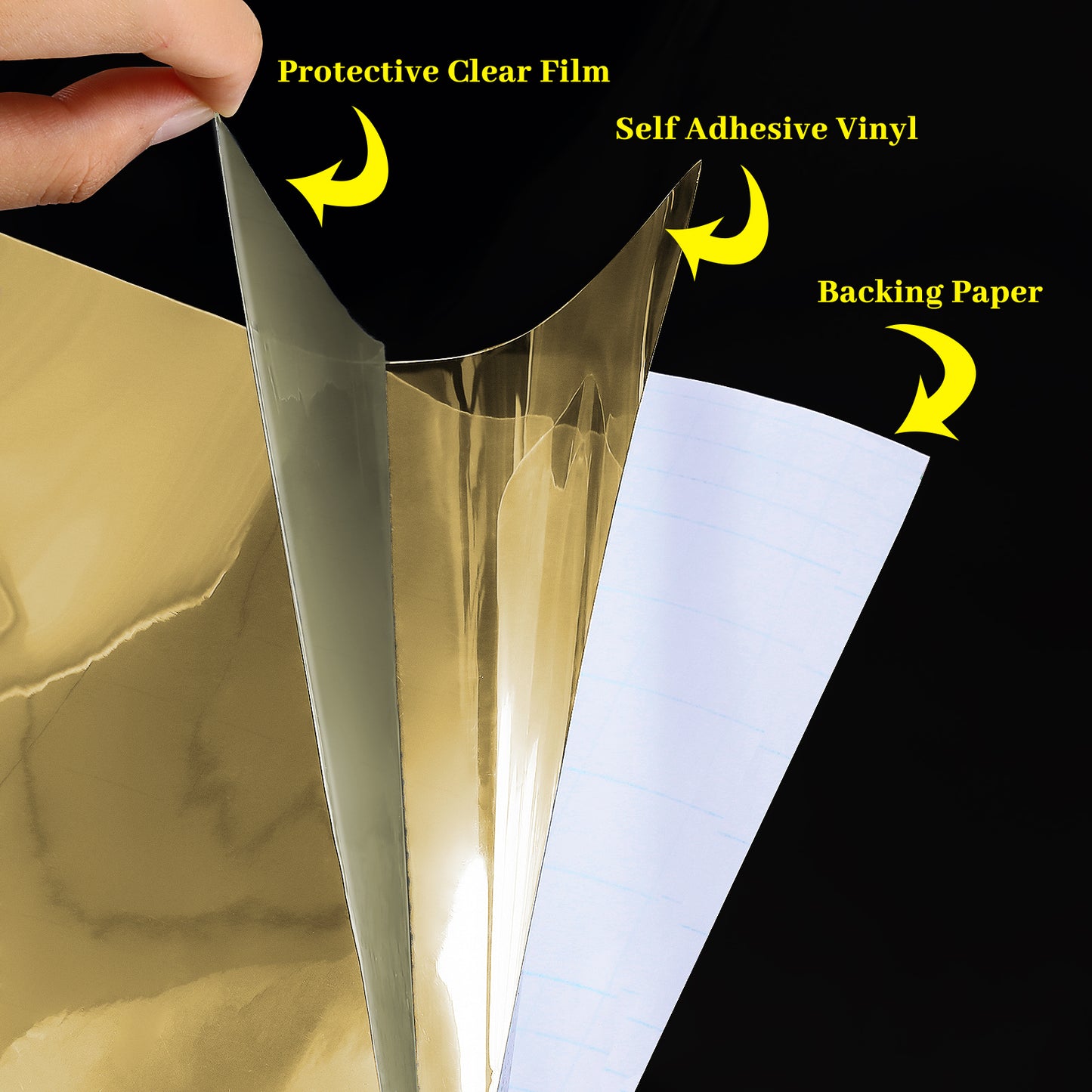 VaryPaper Chrome Gold Mirror Stickers