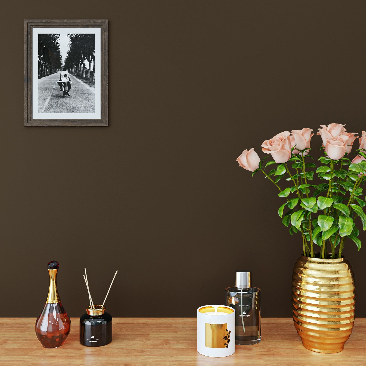 VaryPaper Dark Brown Contact Paper Skin-friendly