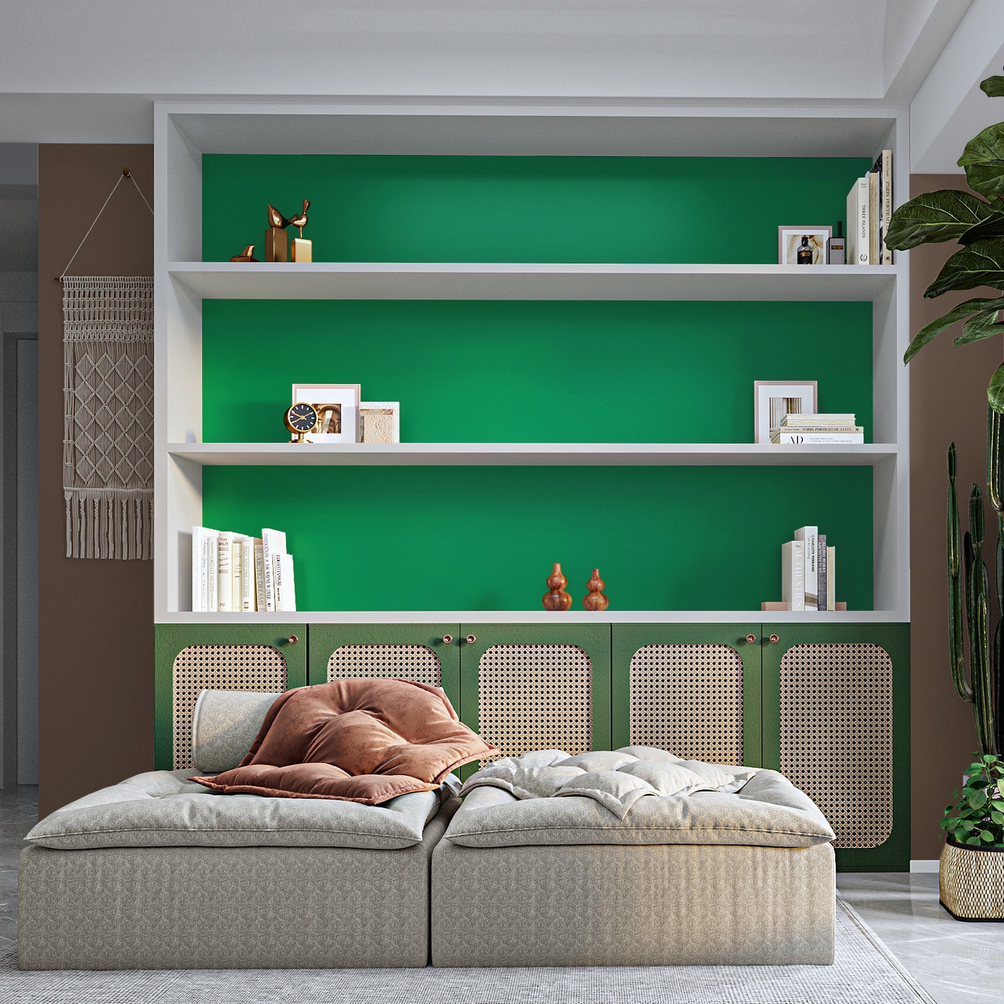 VaryPaper Thick Matte Green Peel and Stick Wallpaper