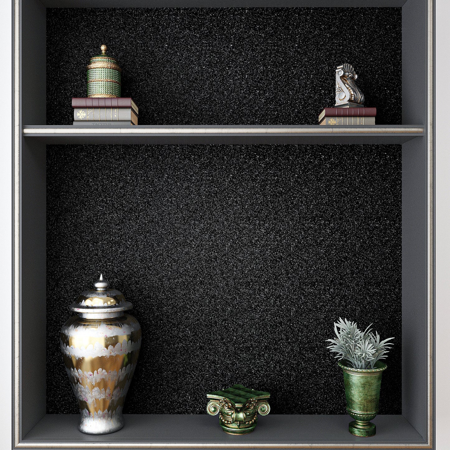 VaryPaper Black Chunky Glitter Wallpaper