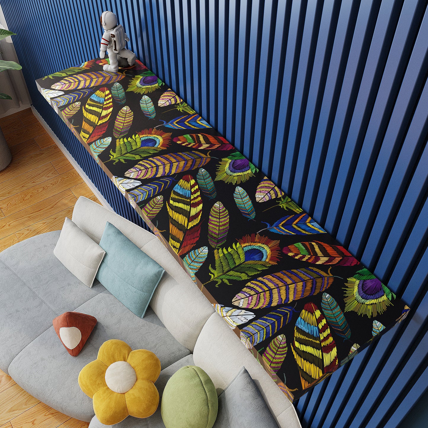 VaryPaper Colorful Bird Peacock Feather Wallpaper