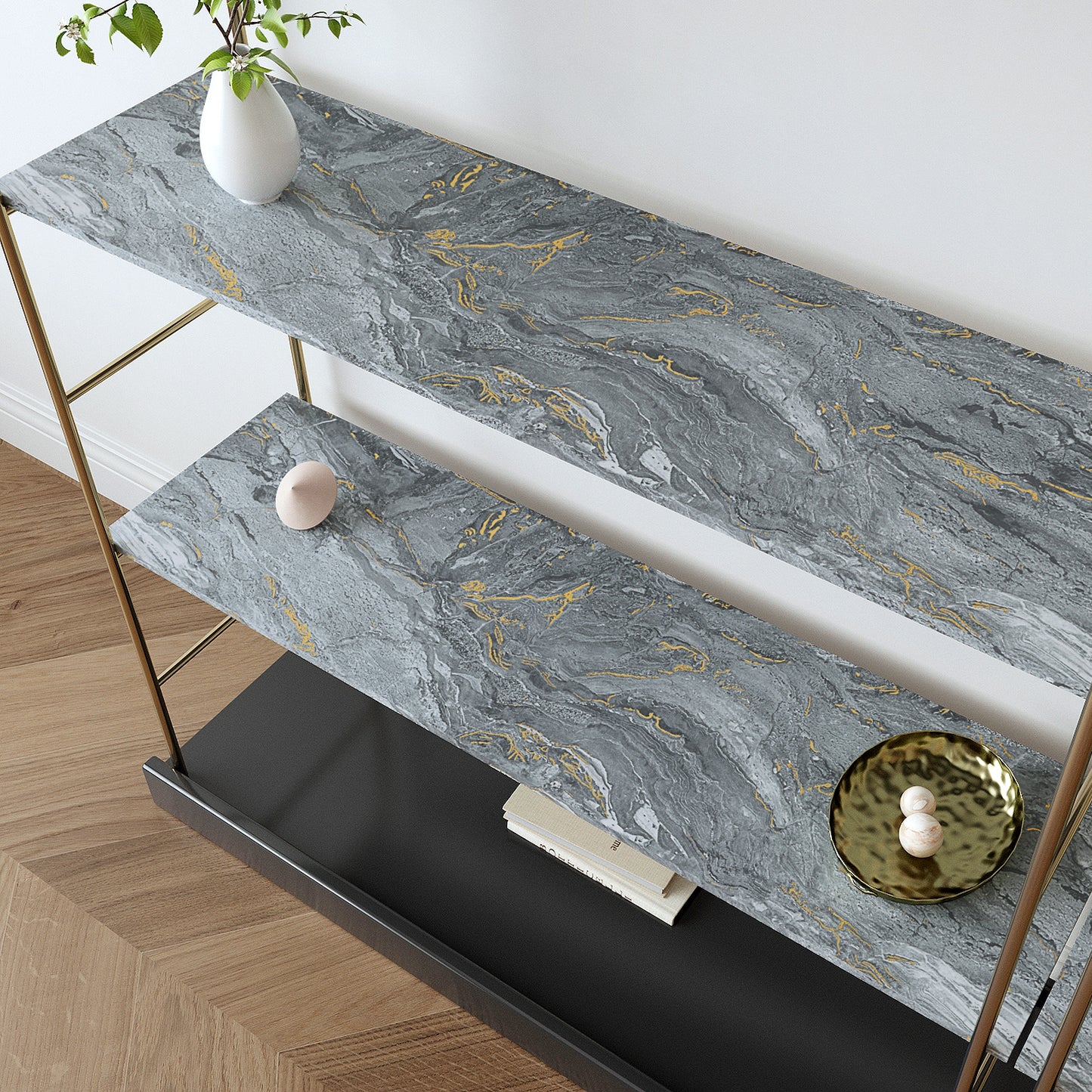 VaryPaper Matte Grey Marble Contact Paper