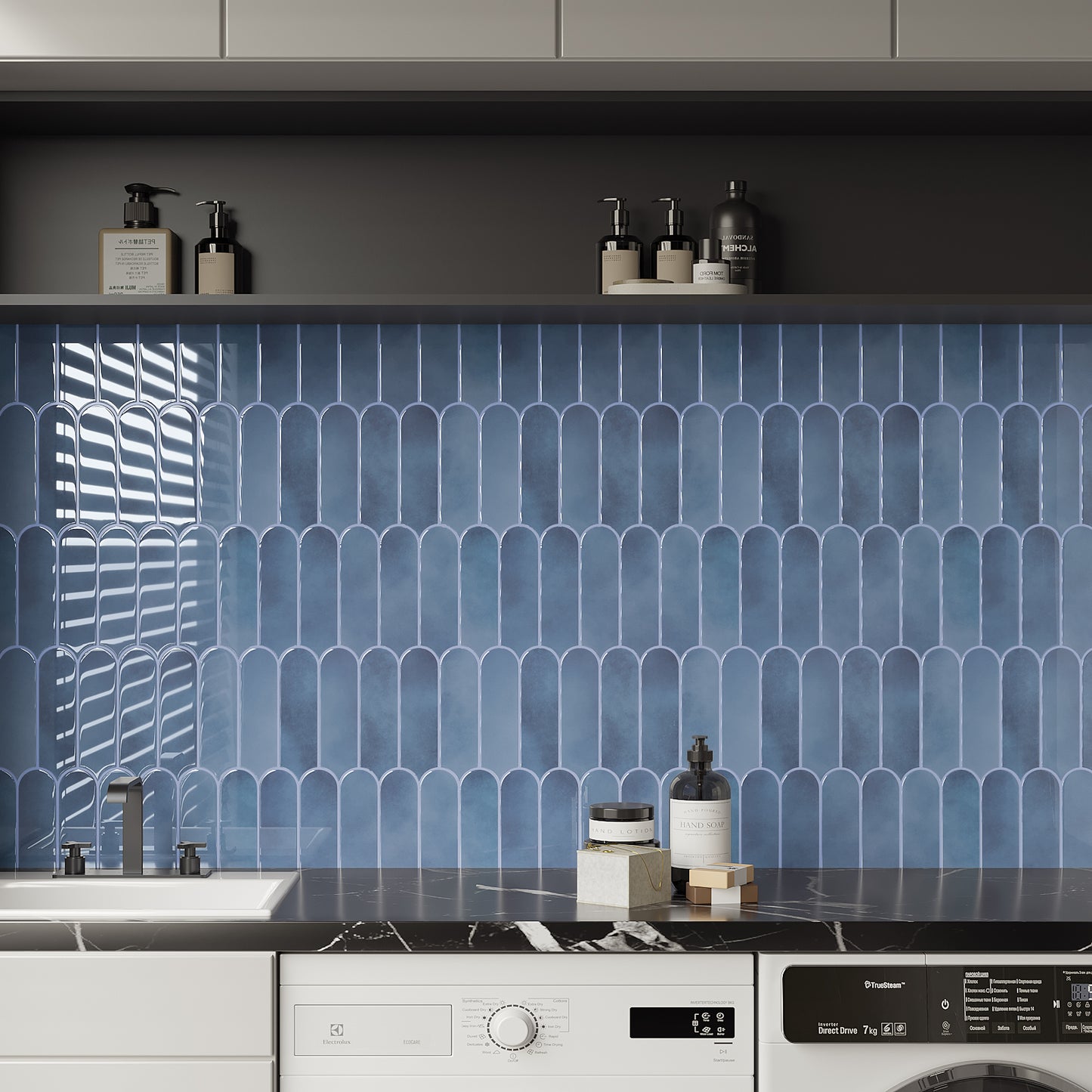 VaryPaper Blue Peel and Stick Backsplash Wall Tiles