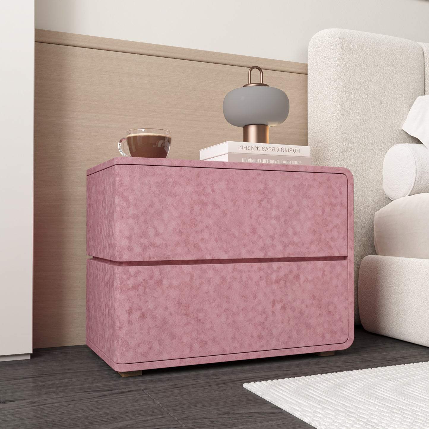 VaryPaper Coral Pink Velvet Wallpaper