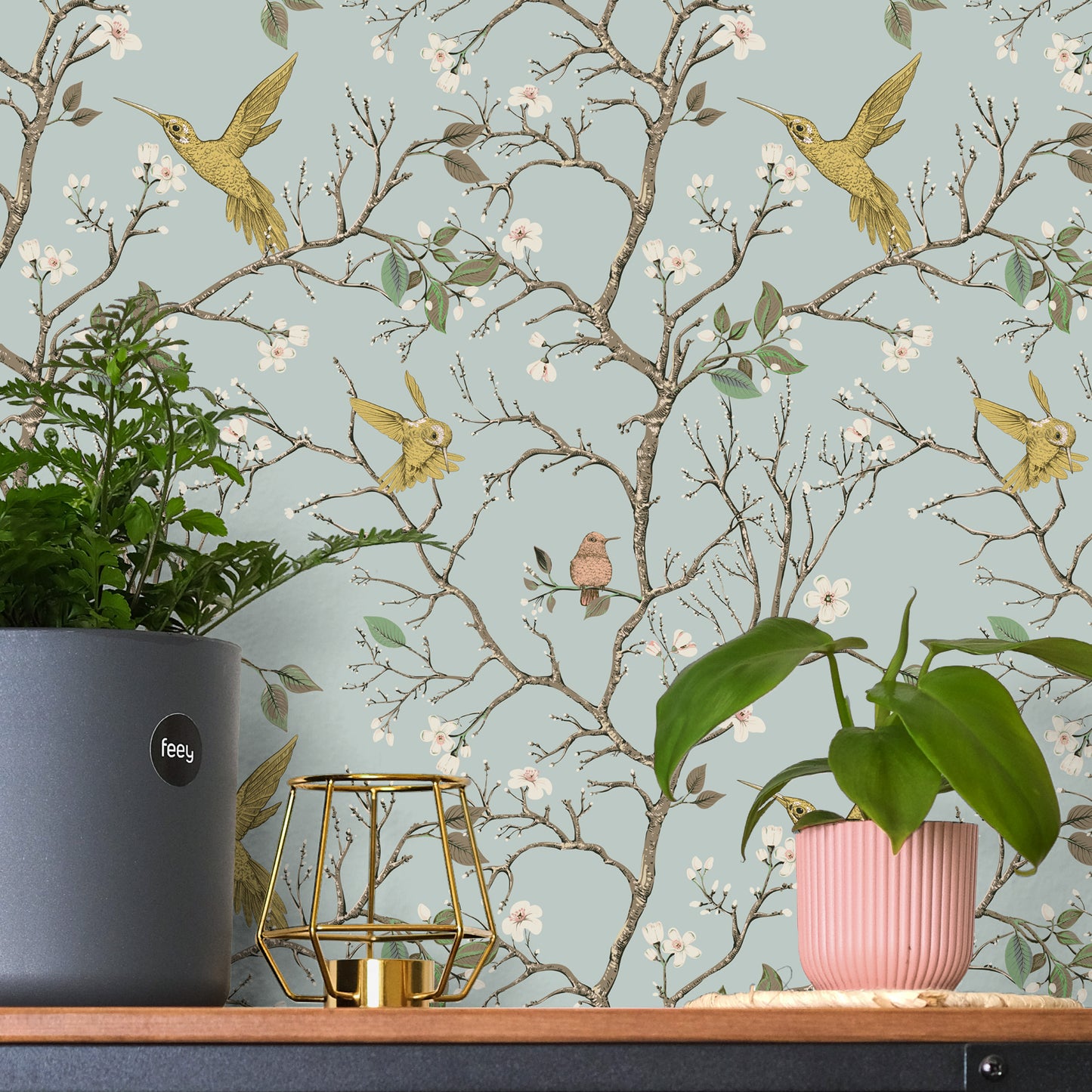 VaryPaper Blossom Branches Bird Floral Wallpaper