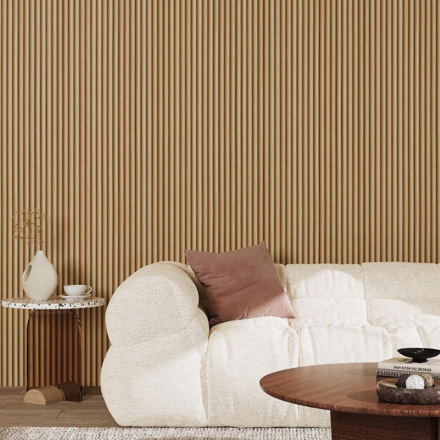 VaryPaper Rounded Wood Slat Wallpaper