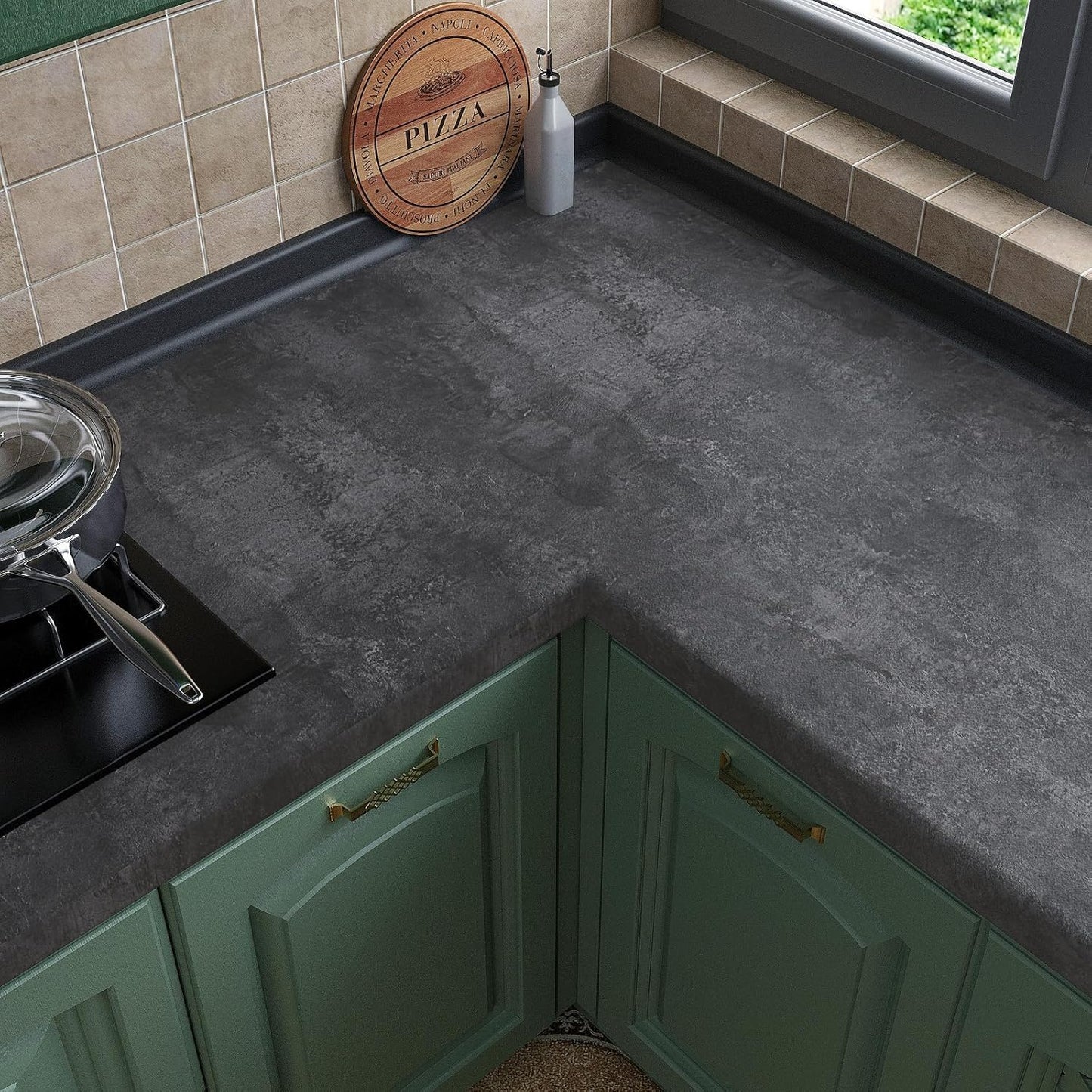 VaryPaper Dark Grey Concrete Wallpaper