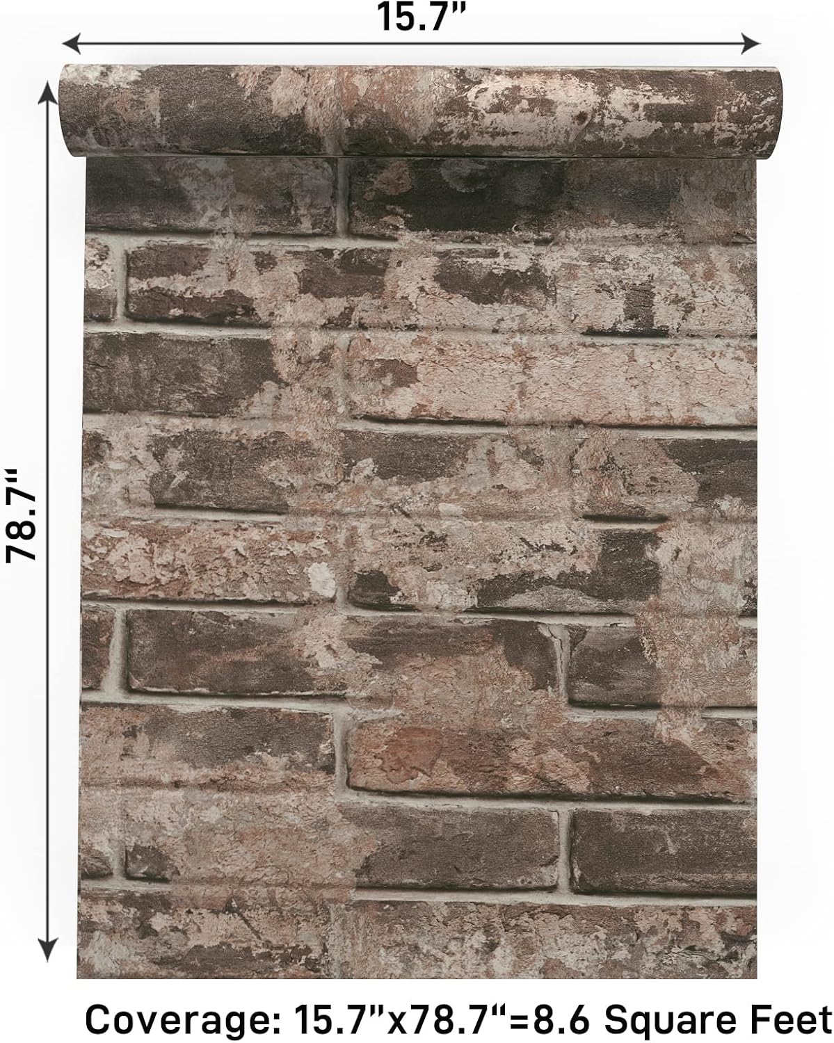 VaryPaper Vintage Brown Brick Wallpaper