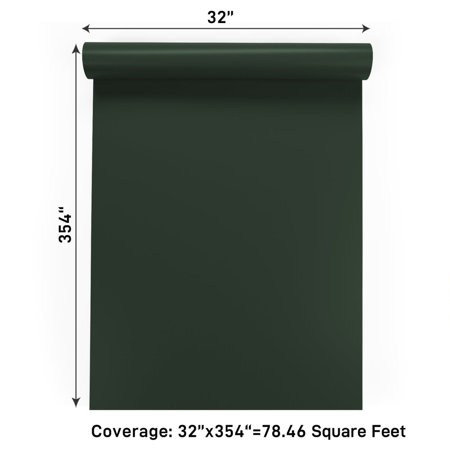 VaryPaper Matte Dark Green Contact Paper Skin-friendly