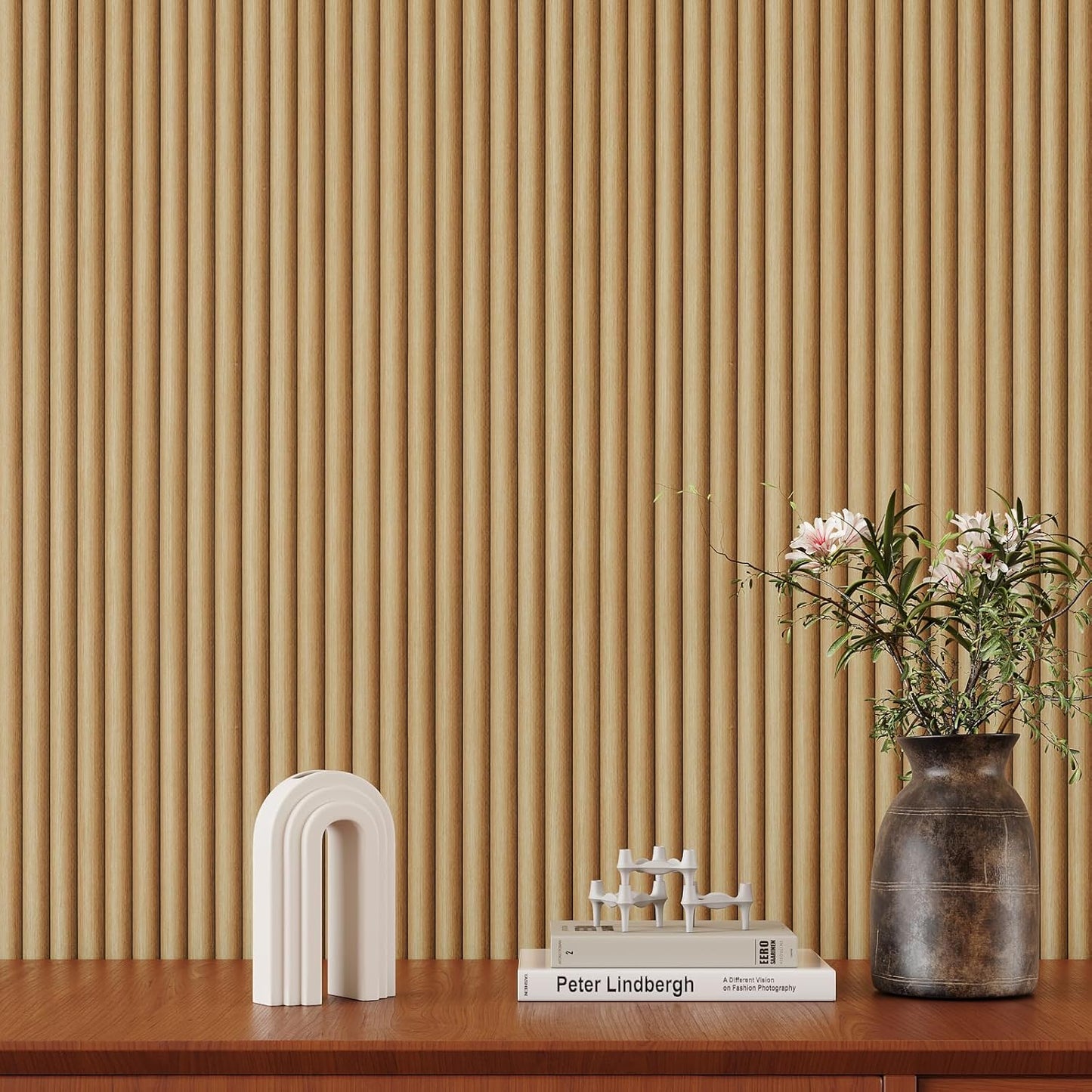 VaryPaper Rounded Wood Slat Wallpaper