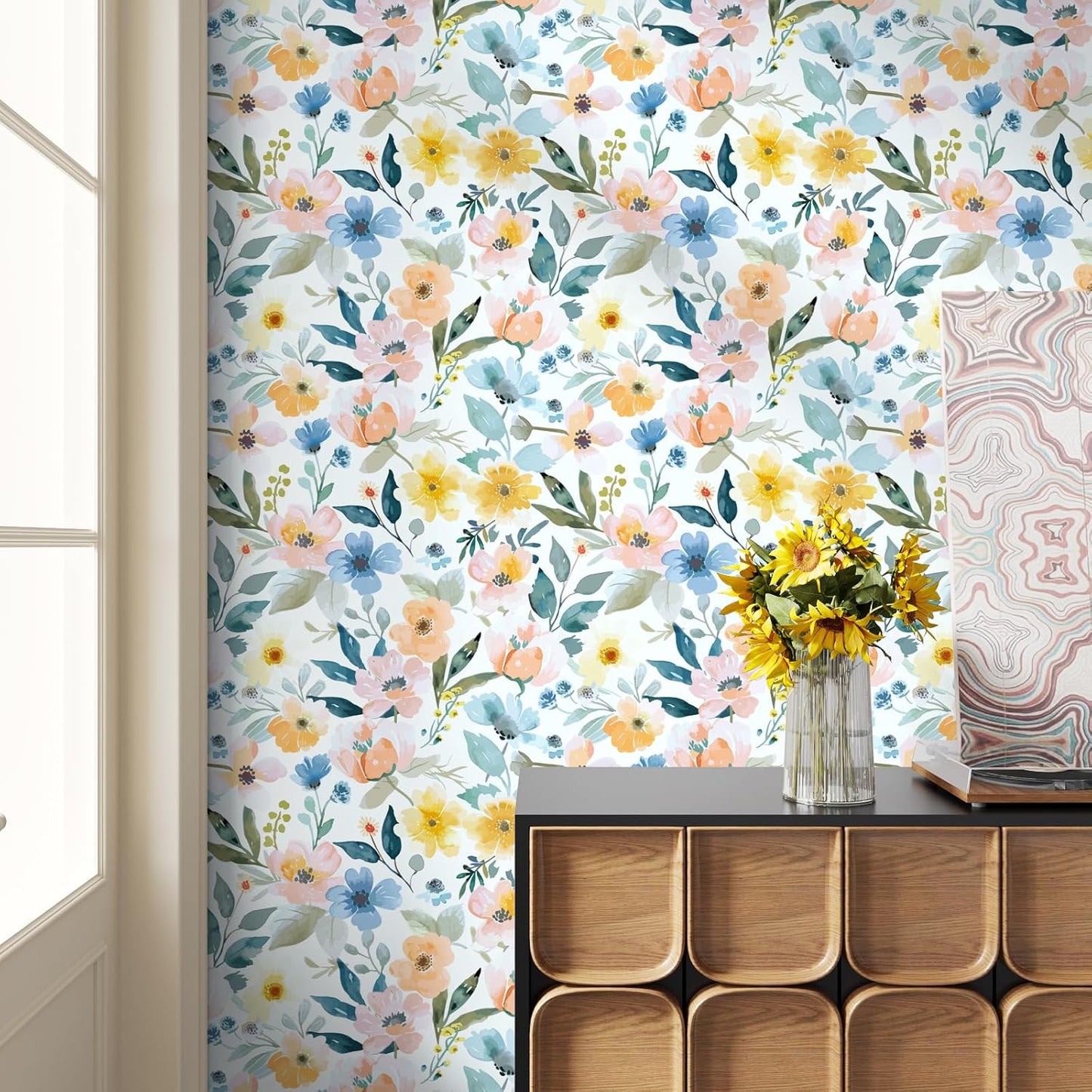 VaryPaper Cute Watercolor Floral Wallpaper