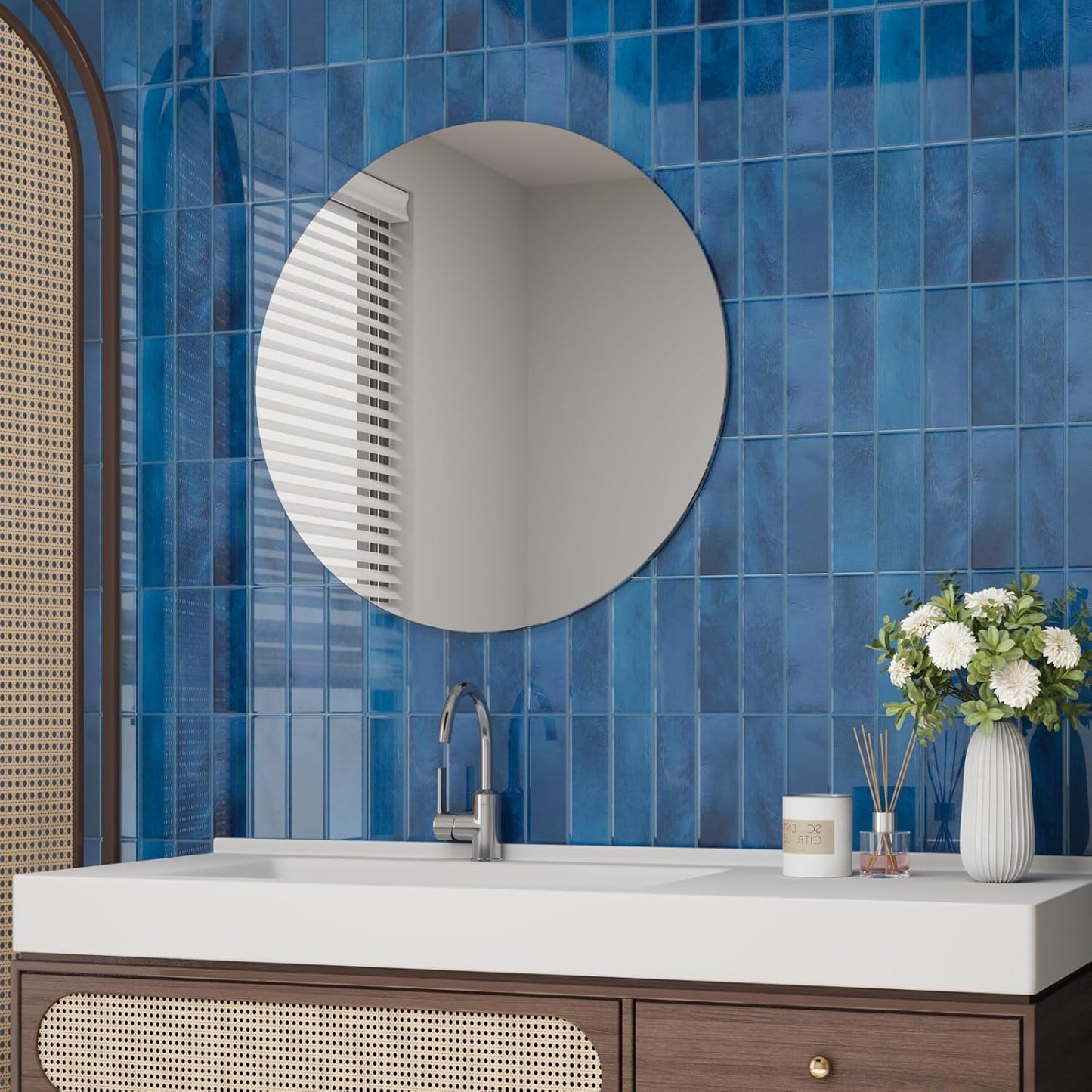 VaryPaper Sea Blue Peel and Stick Backsplash Wall Tiles