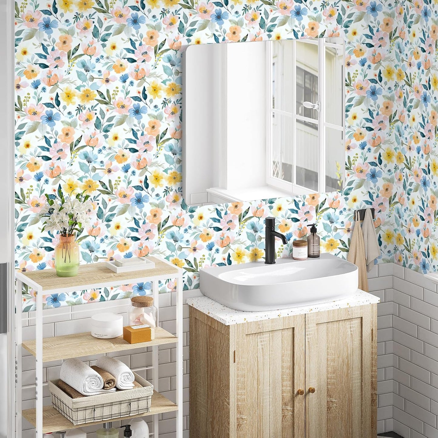 VaryPaper Cute Watercolor Floral Wallpaper