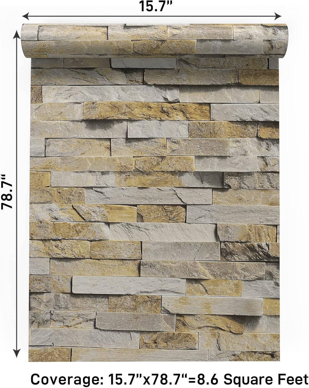 VaryPaper 3D Slate Brick Wallpaper