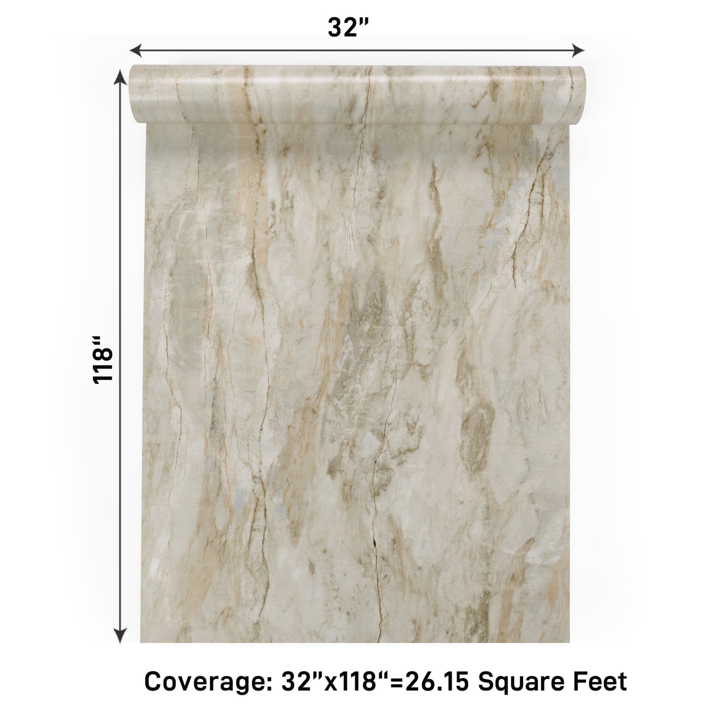 VaryPaper Beige Slate Marble Contact Paper