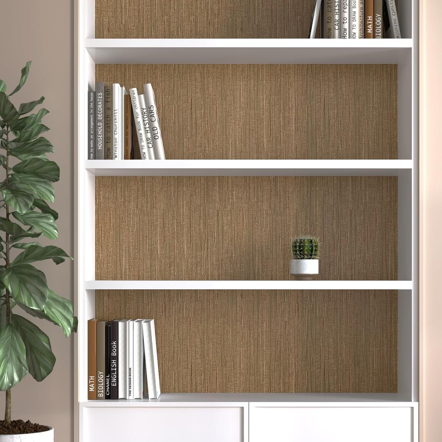 VaryPaper Bronze Brown Grasscloth Wallpaper