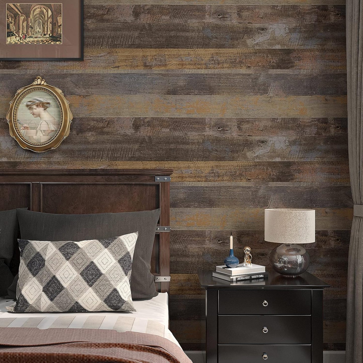 VaryPaper Brown Wood Shiplap Wood Wallpaper